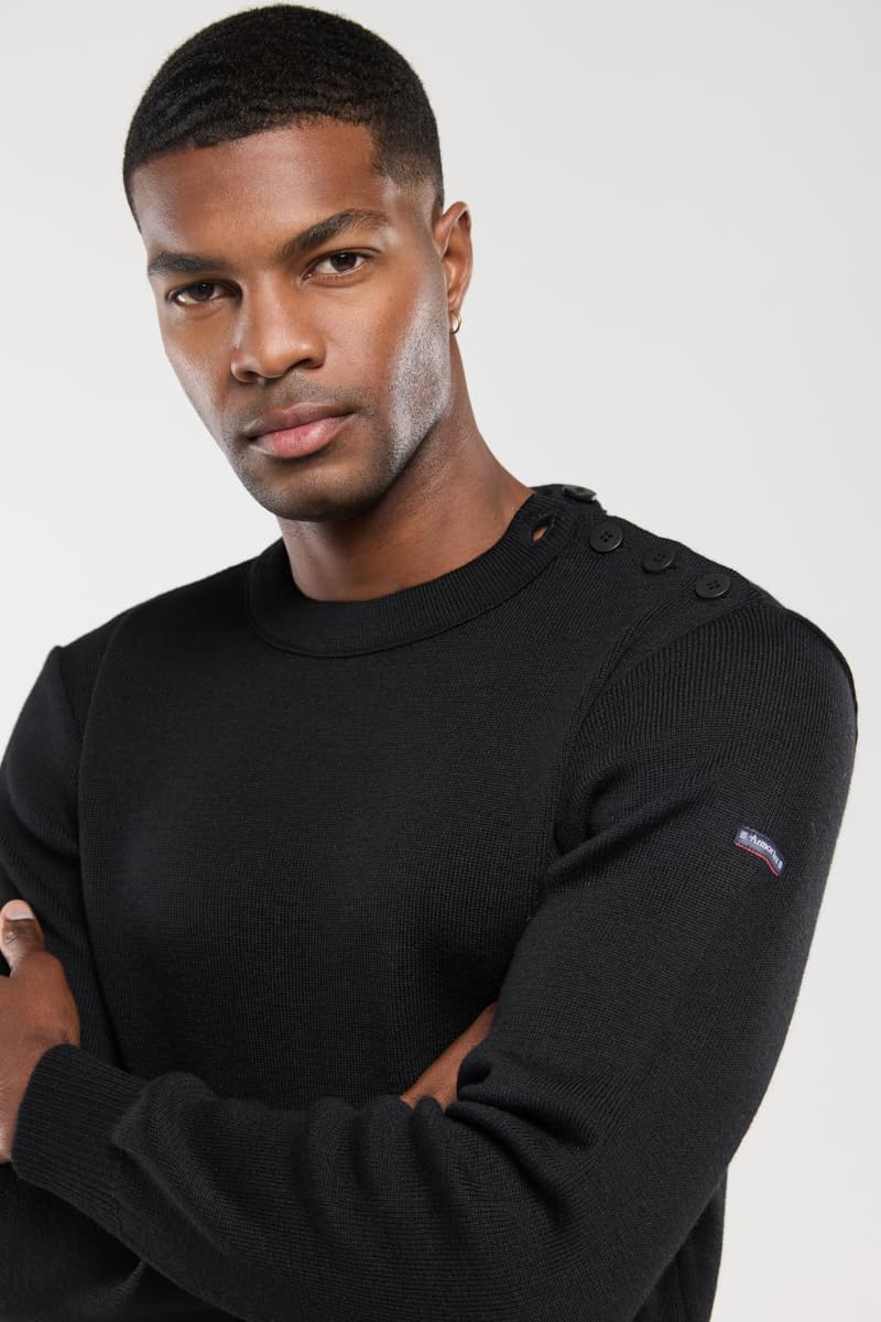 Armor Lux Herren Fouesnant Pullover XXS Noir, XXS Noir