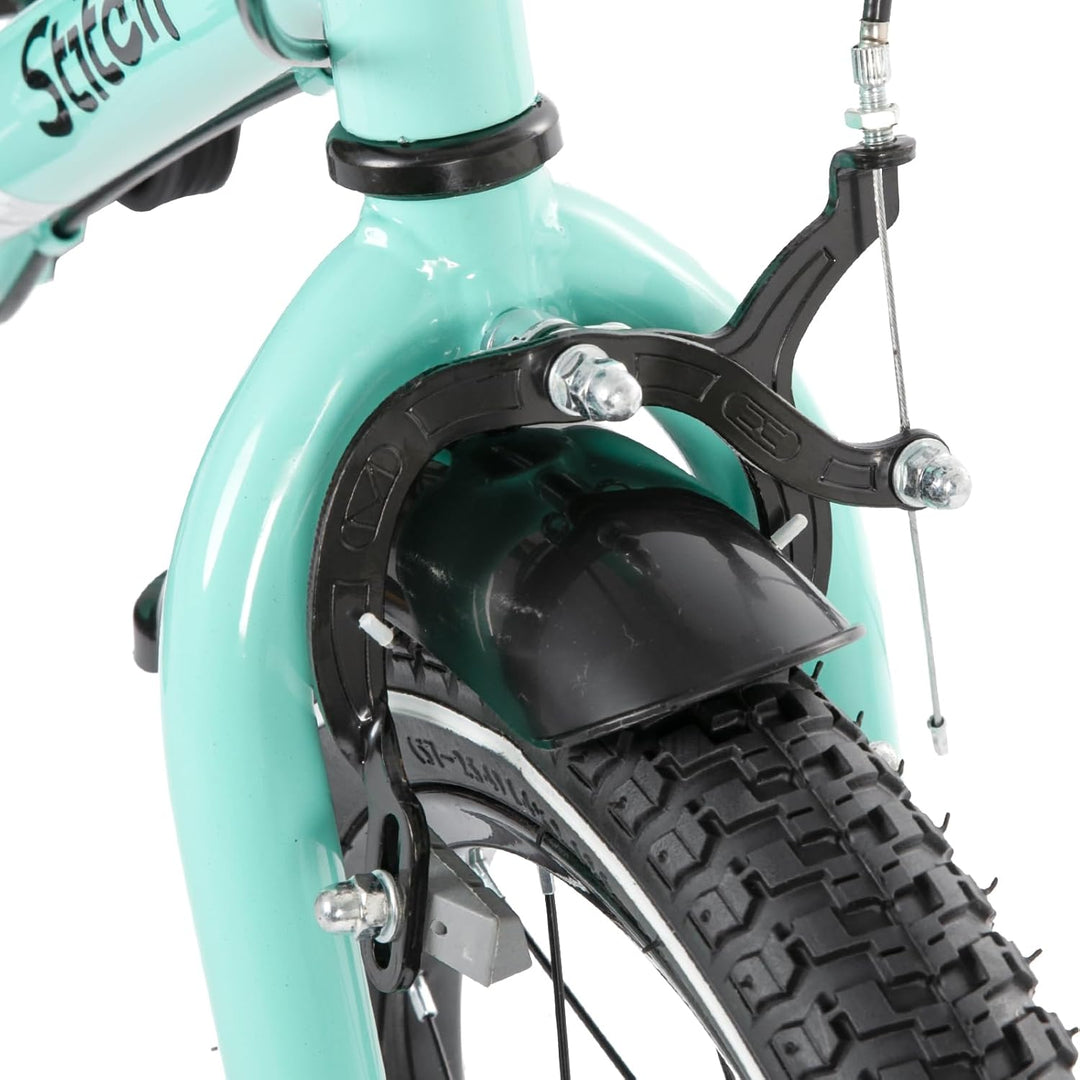 STITCH 14/16 Zoll Kinderfahrrad für 3-5 Jahre Mädchen &amp; Jungen, 14 Zoll Kinderfahrrad mit Stabilisat
