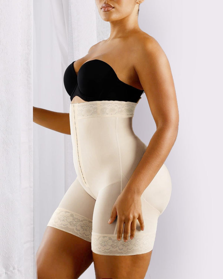 YIANNA Shapewear Damen Bauchweg Stark Formend Hohe Kompression Body Shaper Bodysuit Miederbody Fajas