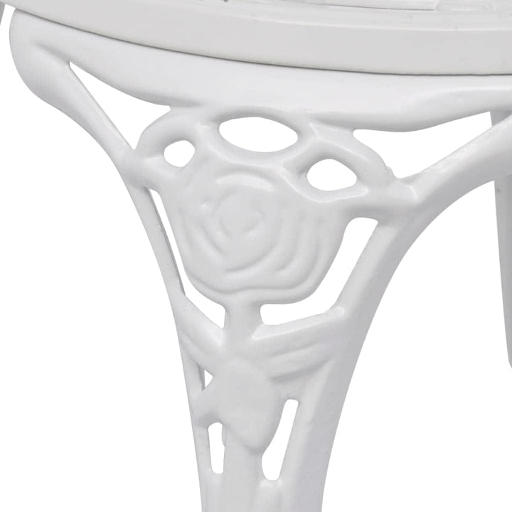 vidaXL Bistrostühle Stuhlset Gartenstuhl 2 STK. 41x49x81,5 cm Aluminiumguss Weiss, Weiss