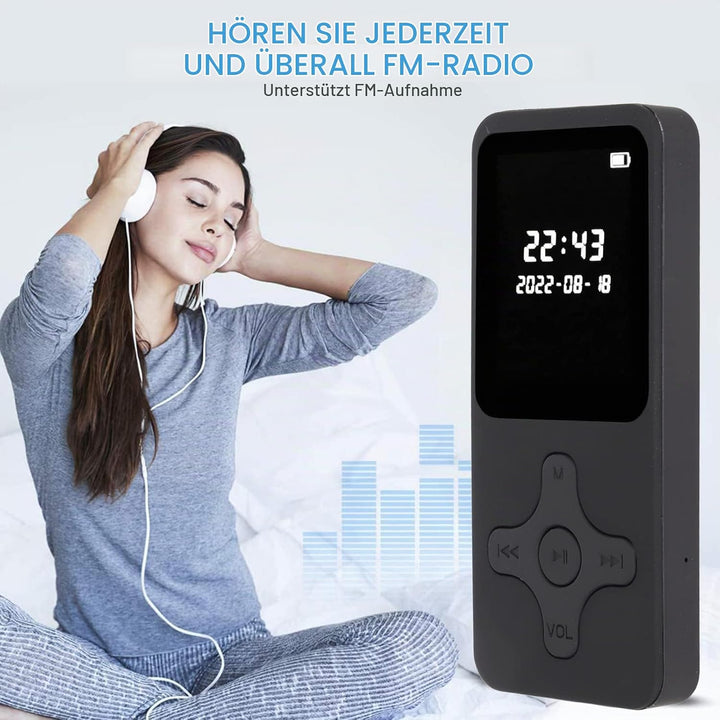 MP3 Player, MP4 Player, MP3 Musik Player mit BT5.0, Klassischer Digitaler LCD Bildschirm mit 1,77 Zo