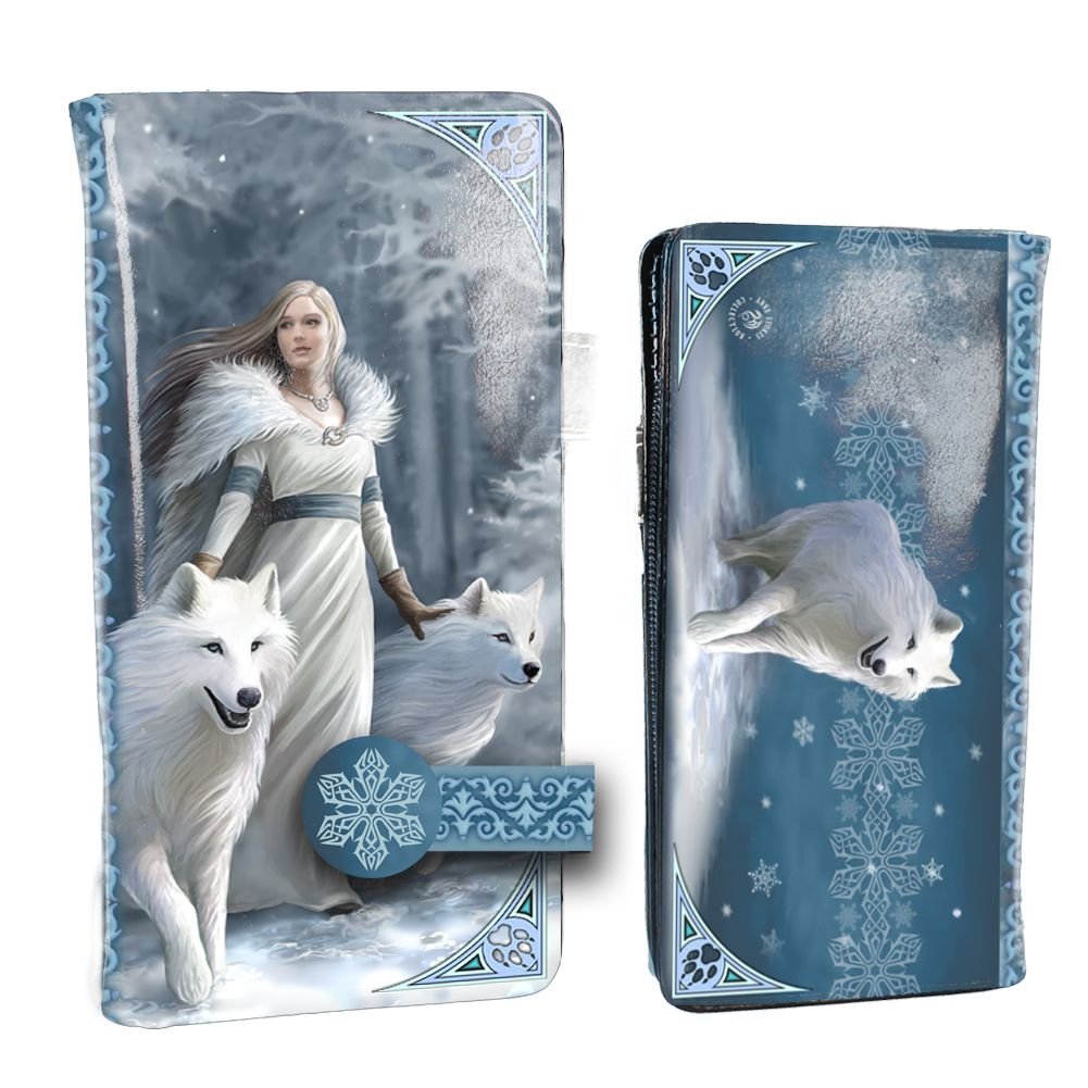 Nemesis Now Winter Guardians Anne Stokes Geldbörse mit Prägung, 18,5 cm, Blau, PU