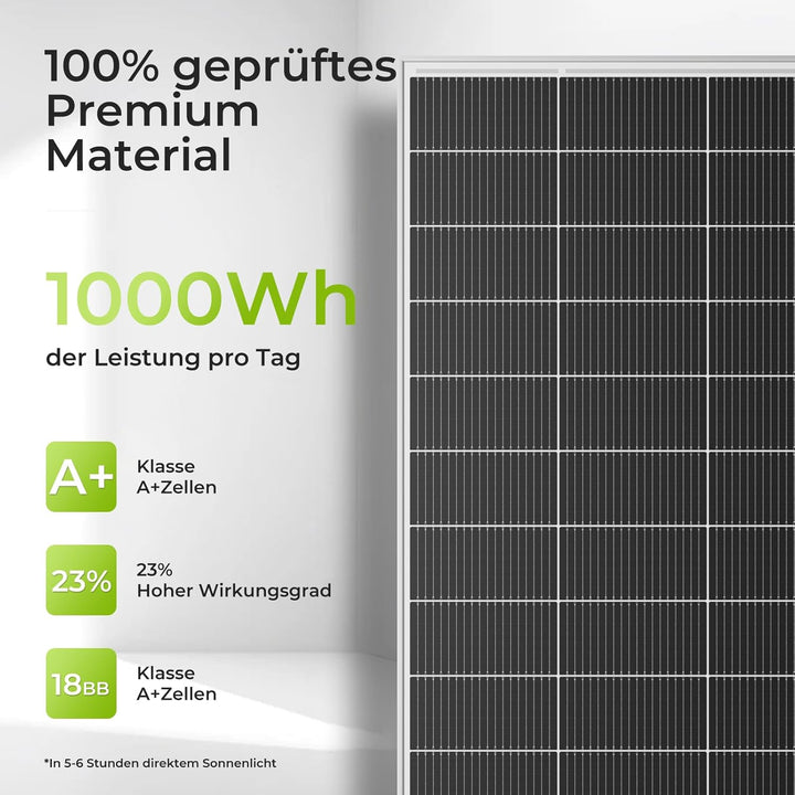 18BB Solarpanel, N-Type 12 V Solarmodul, 25% Hocheffiziente Monokristalline PV-Module, IP68-Wasserdi