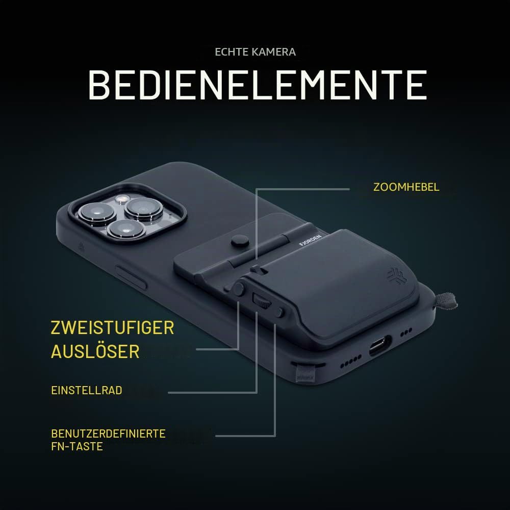 FJORDEN Plus-Bundle für iPhone 16 Pro, inklusive Kameragriff und iPhone hülle kompatibel mit MagSafe