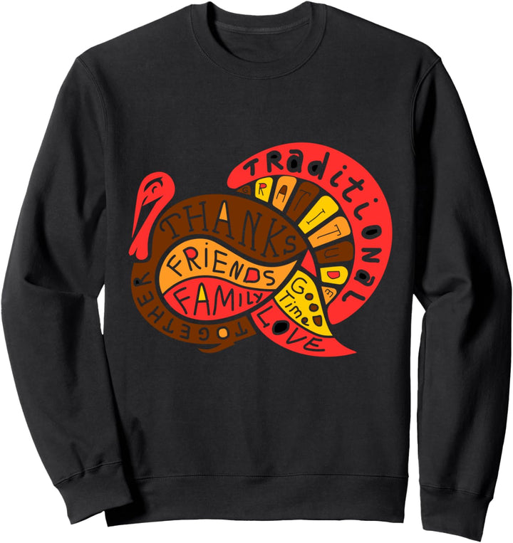 T-Shirt mit Aufschrift "Happy Thanksgiving Day" Sweatshirt