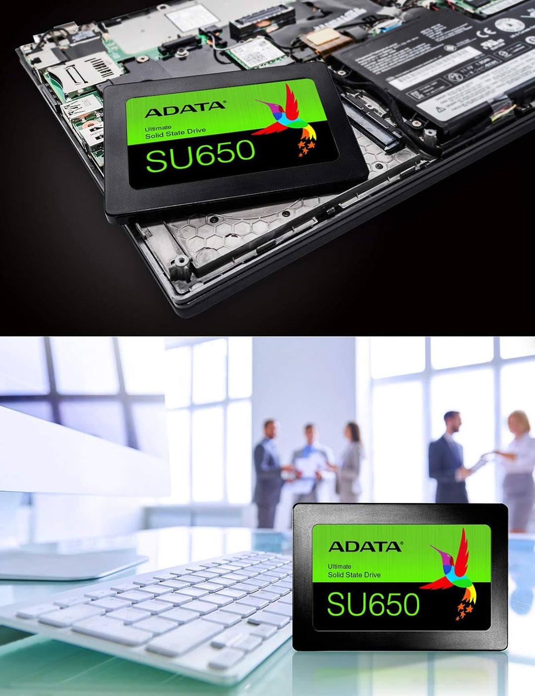 ADATA Ultimate SU650 Interne Solid State Drive 480 GB 3D-NAND SSD-Festplatte, schwarz 480GB