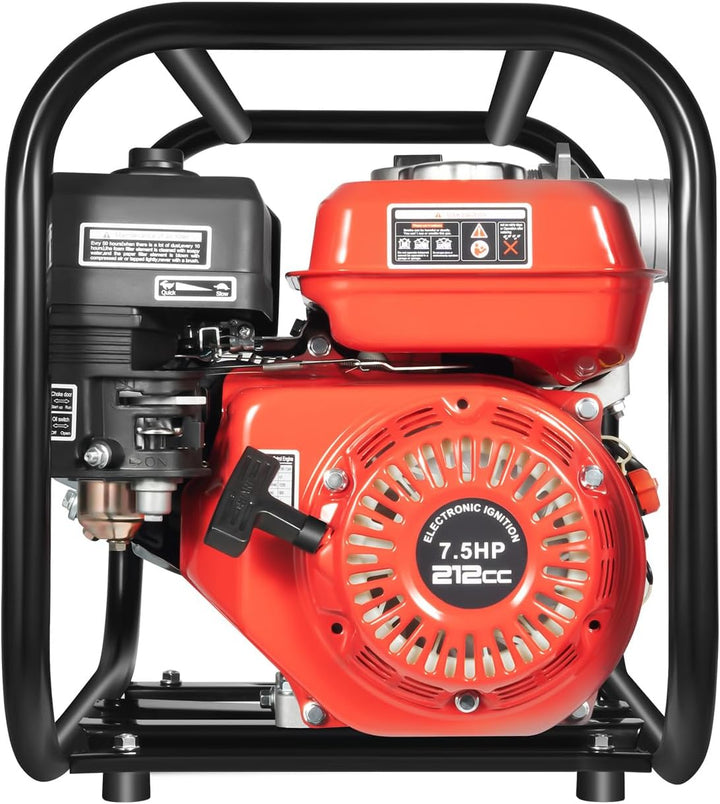 Benzinmotor Wasserpumpe 7.5HP (212cc) 35m³/h Hochleistung – 4-Takt Motor mit 98.43ft Förderhöhe & 3"