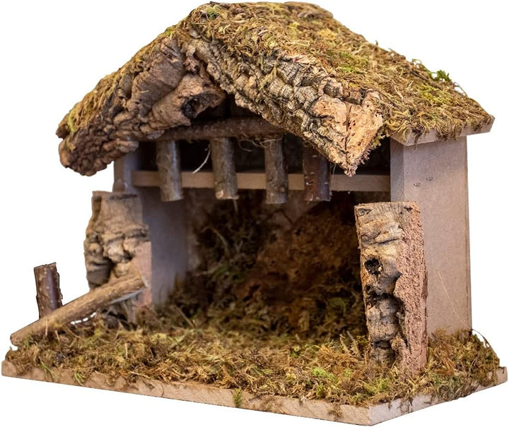 Village Weihnachtskrippe aus Holz für Weihnachtskrippe, 25,4 x 12,7 x 20,3 cm, hergestellt in Italie