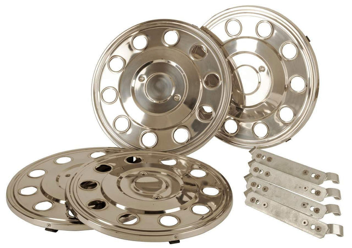 16 Zoll Radzierblenden Set 4 Stück Edelstahl fahrzeugspezifisch für Wohnmobile und Transporter~