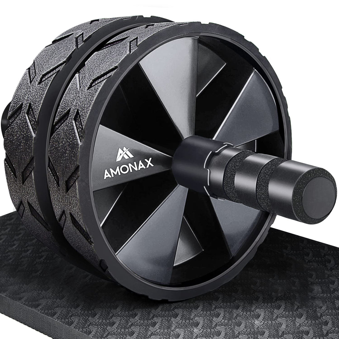 Amonax Bauchroller, bauchtrainer ab roller, bauchmuskeltrainer ab wheel set, mit Rutschfester, inkl.