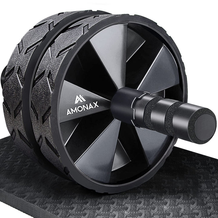 Amonax Bauchroller, bauchtrainer ab roller, bauchmuskeltrainer ab wheel set, mit Rutschfester, inkl.