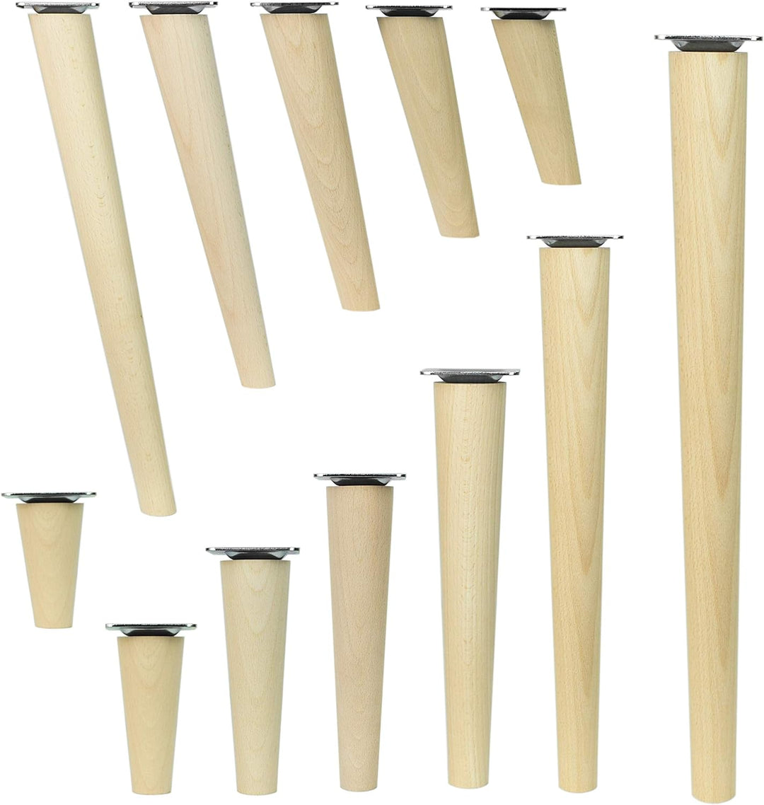 emoebelbeschlaege Prima Online 4X Holzfüsse Möbelfüsse Sofafüsse Buche Holzbeine gerade Länge 35cm B