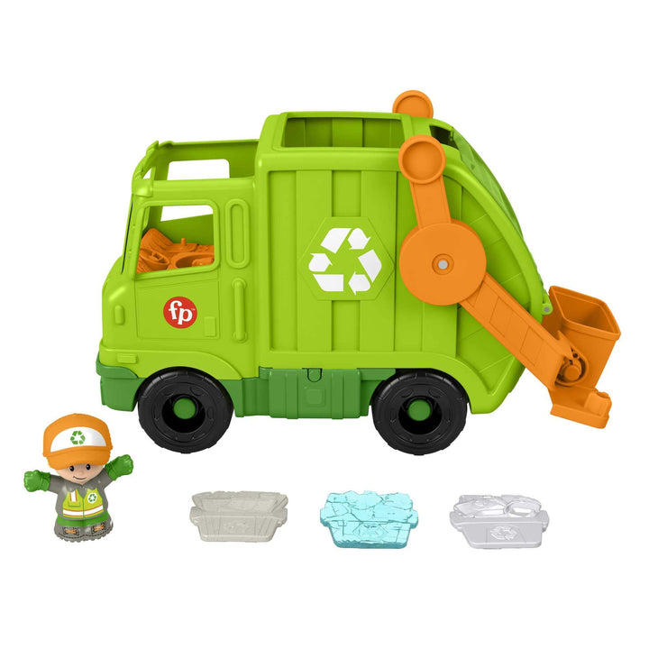 Fisher-Price HJN47 - Little People Recycling Laster – mehrsprachige Version, Musikspielzeug zum Ansc