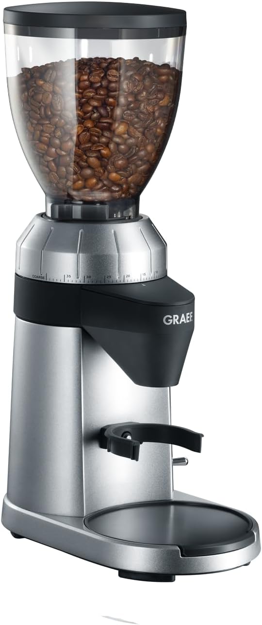 Graef Kaffeemühle CM 800,128W,‎350 Gramm, 23 x 13.2 x 38.5 cm, Silber Single, Single