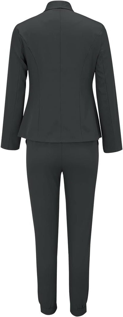 Hosenanzug Damen, Festlich Elegant Business Anzug Set Hosenanzug Blazer Hose Outfit Zweiteiler Slimf
