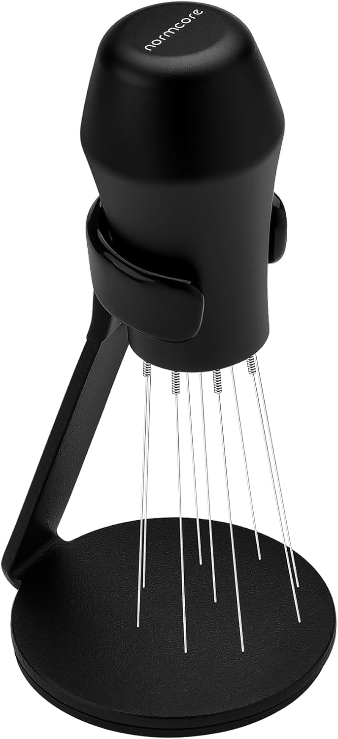Normcore WDT Werkzeug mit Ständer V3 für das Durchmischen des gemahlenen Kaffees | Espresso KaffeeRü
