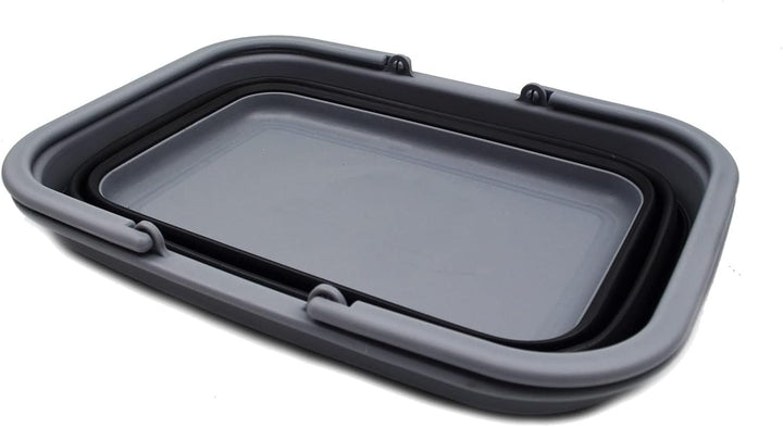 SAMMART 9,2 l Faltbare Wanne mit Griff – tragbarer Picknickkorb für den Aussenbereich – Faltbare Ein
