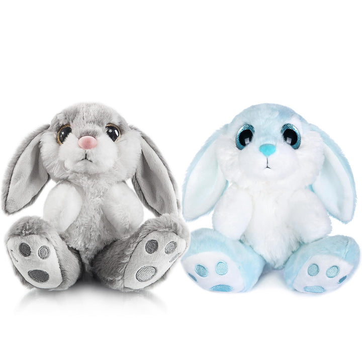 My OLi Osterhase Kuscheltiere 2 Stück Plüsch Hasen 18cm Floppy Ohren Sitzen Stofftier Hase für Kinde