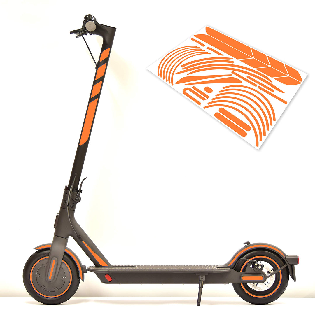 m2medien Aufkleber-Set (30-teilig) Sticker-Set auf 35x24cm Bogen geeignet für Xiaomi Mi Scooter 1S P