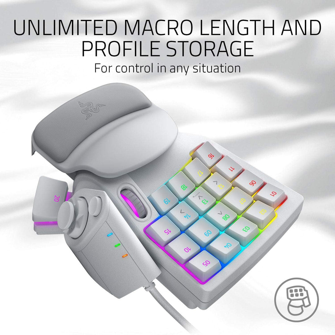 Razer Tartarus Pro Mercury - Gaming Keypad (Gamepad mit analog-optischen Tasten, 32 programmierbare