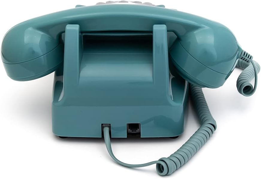 GPO 746PUSHBLU - Nostalgie Telefon im 70er Jahre Design, Blau Blue Einzelbett, Blue Einzelbett