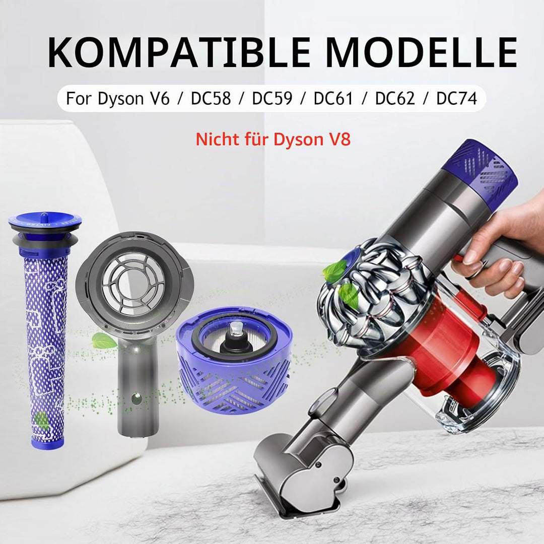 Motor Heckabdeckung + Filter + Vorfilter Set Ersatz für Dyson V6 DC58 DC59 DC61 DC62 DC74 Staubsauge