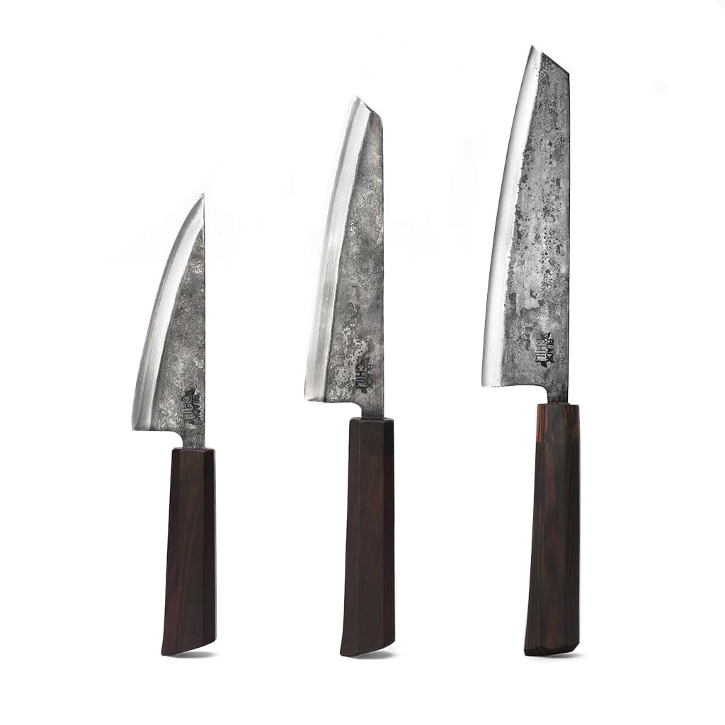 Black Chili MESSER »PIRATENSET« Extrem scharf - Handgeschmiedetes Küchenmesser-Set aus vietnamesisch