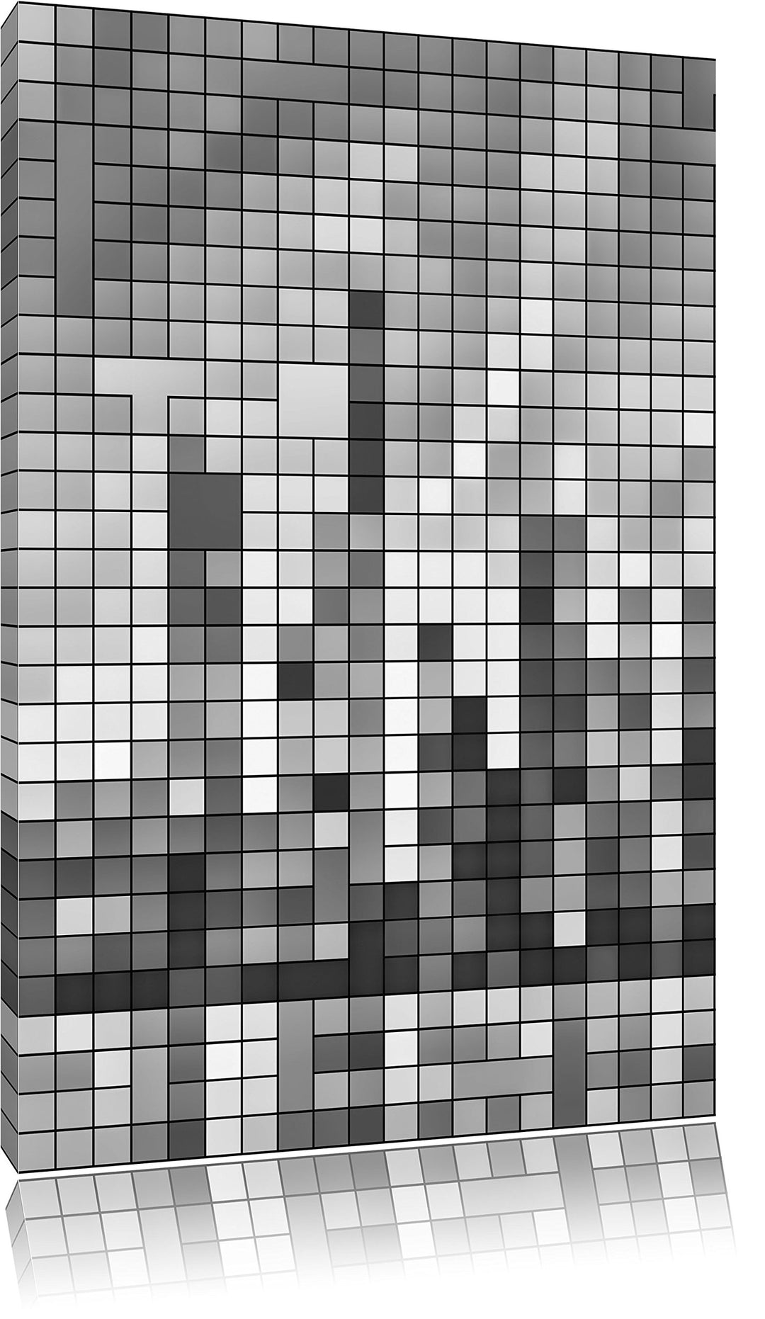 New York Pixel Skyline als Leinwandbild/Grösse: 100x70 cm/Wandbild/Kunstdruck/fertig bespannt, 100x7