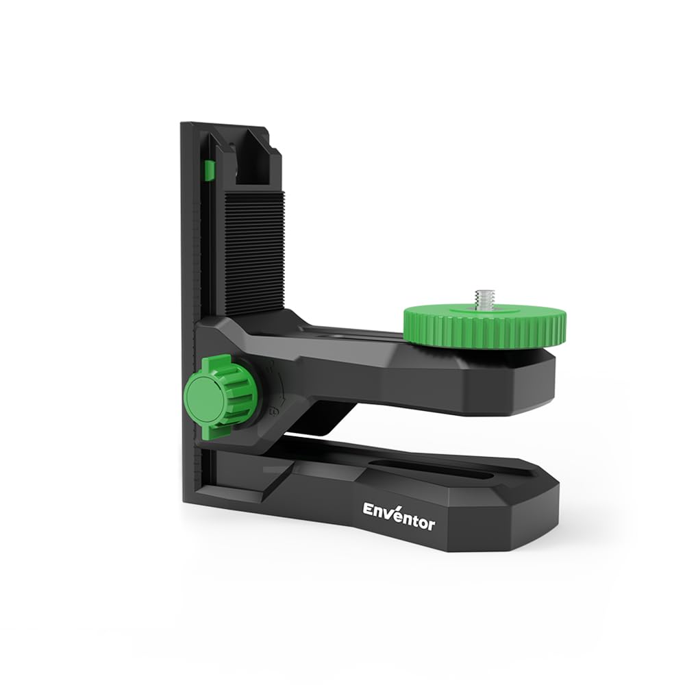 Enventor L-Halterung PV2 Magnetische Laserhalterung, 50mm Höhenverstellung mit Skala, 360° Drehbar,