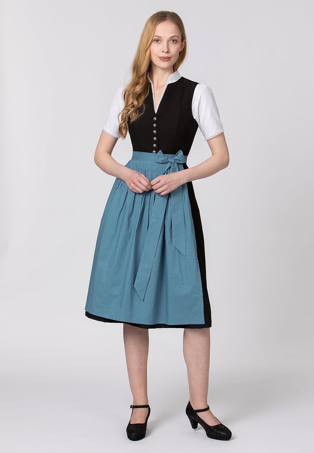 Stockerpoint Damen Schürze Molina Dirndlschürze, Rauchblau, 34-38