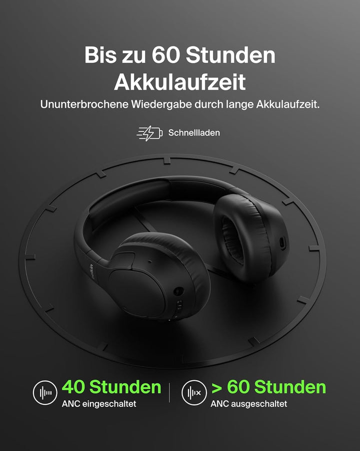 Belkin SoundForm Isolate Noise Cancelling Kopfhörer kabellos Bluetooth Kopfhörer, Headset mit Mikrof