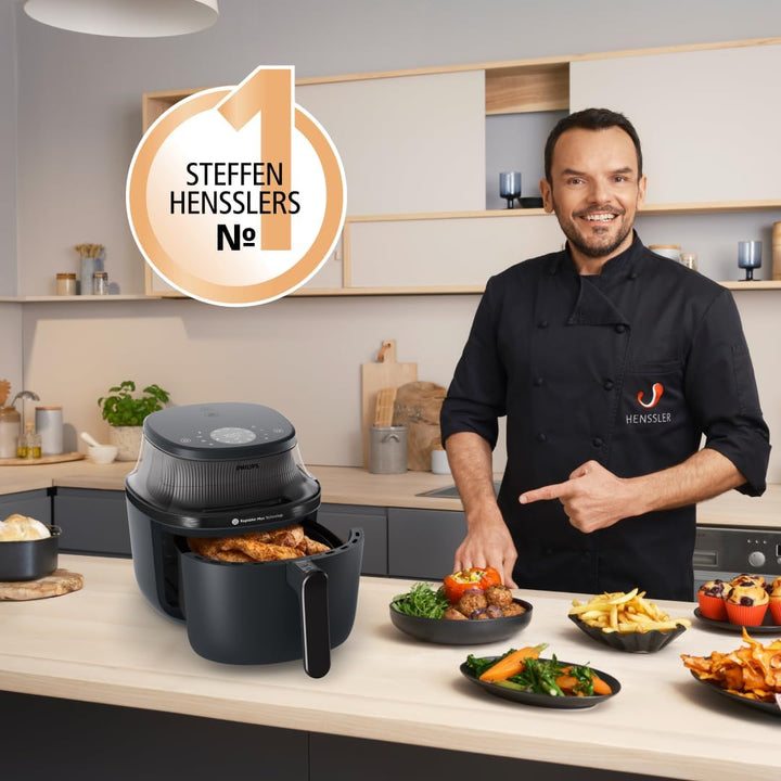 Philips Airfryer 3000 Series 7.2L, Sichtfenster, 16-in-1 Airfryer, RapidAir Plus Technologie, wenige