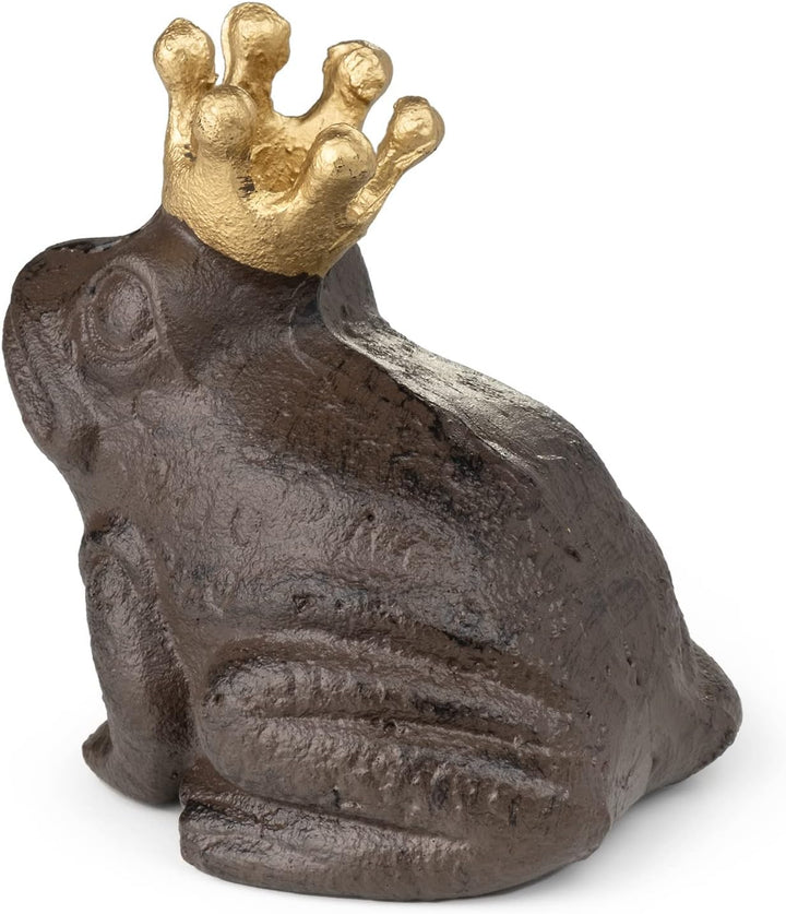 Moritz Deko Figur Frosch Garten Froschkönig Krone Märchen Schlüsselversteck für draussen Gusseisen G