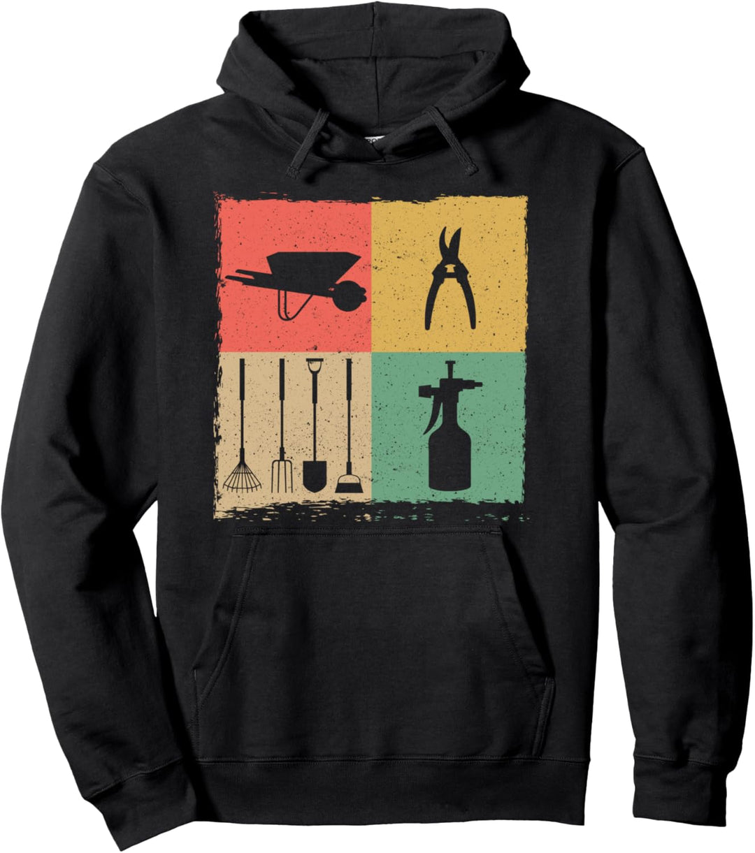 Retro Garten Werkzeug Gartenarbeit Geschenk für Gärtner Pullover Hoodie