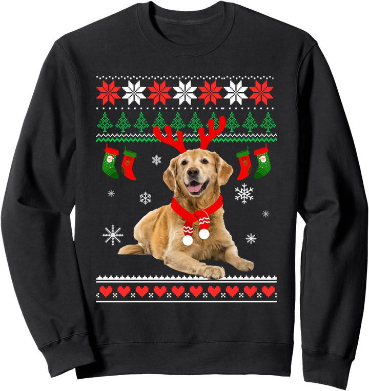 Golden Retriever Weihnachten Xmas Rentier Golden Retriever Sweatshirt