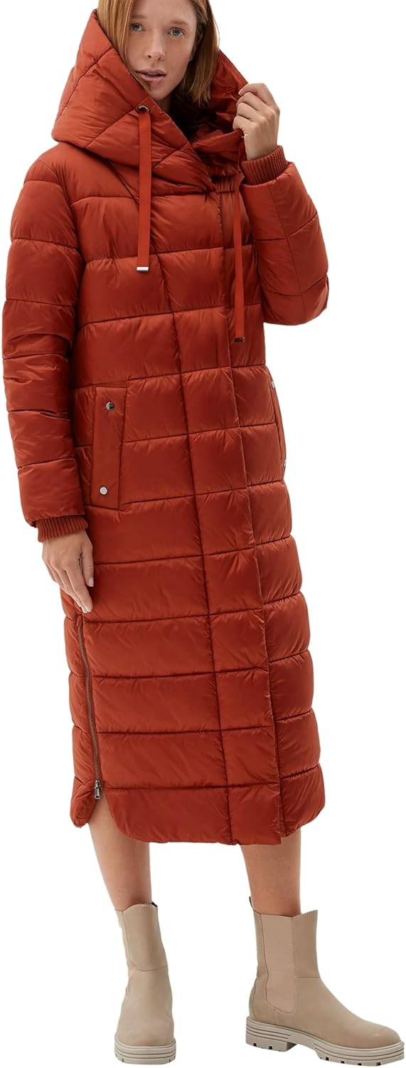 s.Oliver BLACK LABEL Damen Mantel Langarm, dark orange #9E4732