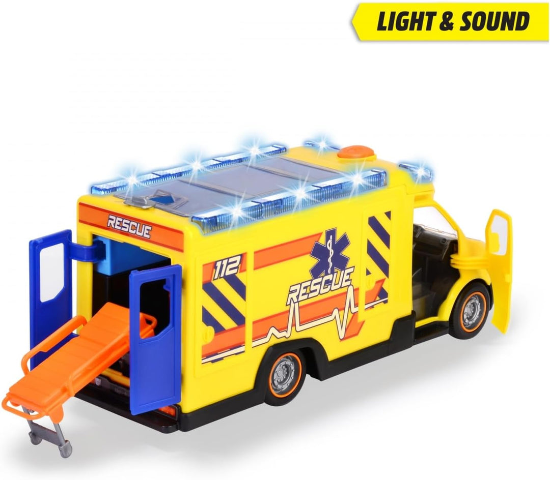 Dickie Toys - Rettungswagen Mercedes-Benz Sprinter (34,5 cm) - grosses Spielzeugauto mit Sirene, Bla