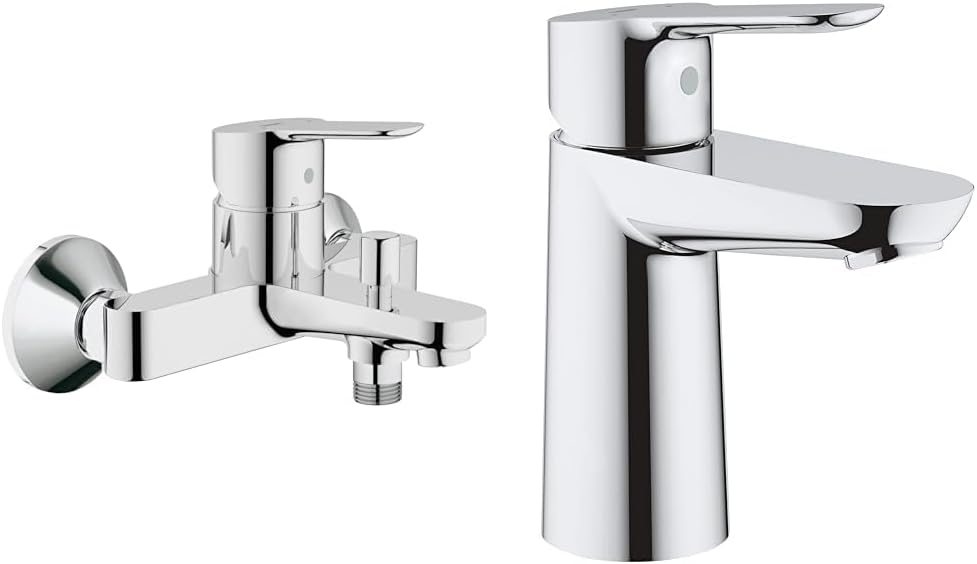 GROHE BauEdge | Badarmatur - Einhand-Wannenbatterie, mit automatischer Umstellung für Badewanne und