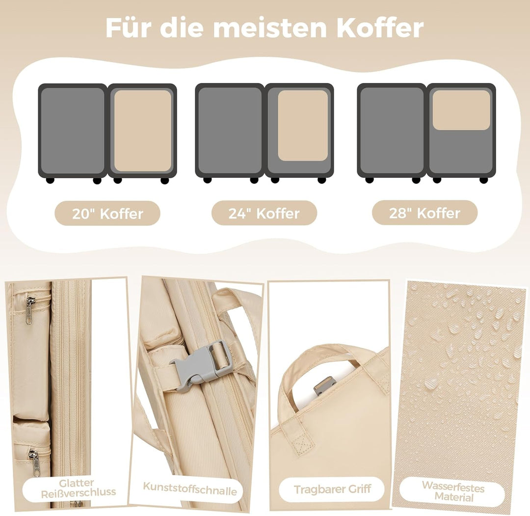 Kono Hängende Koffer Organizer Faltschrank Packwürfel Reisen mit Etikett Leichte Reisegepäck Organiz