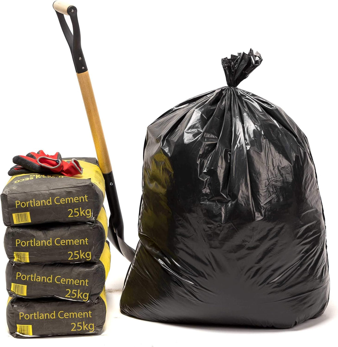 Relevo 30 Stück á 240 Liter Schwerlast-Müllsäcke LDPE 55 μm Stärke - Belastbarkeit 110 Kilogramm, In