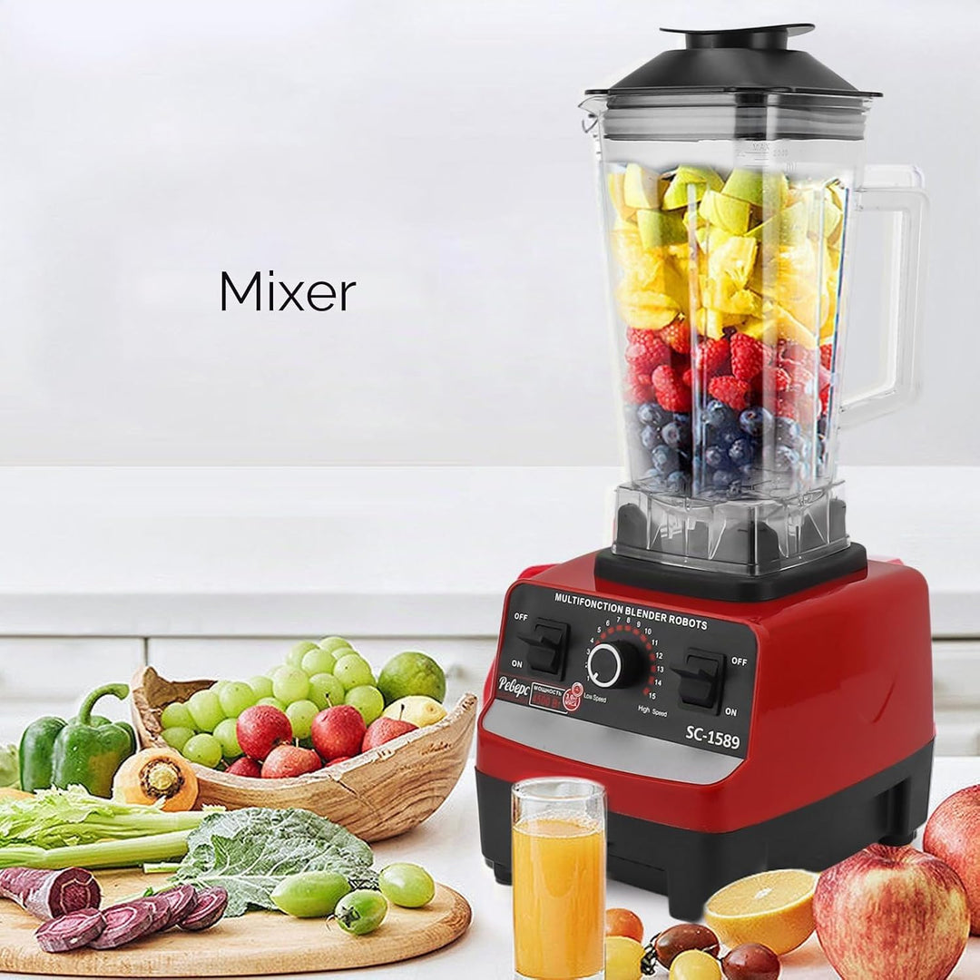 Standmixer, 4500 W, Professioneller Mixer mit 6 Edelstahlklingen, Leistungsstarker Kommerzieller Mix
