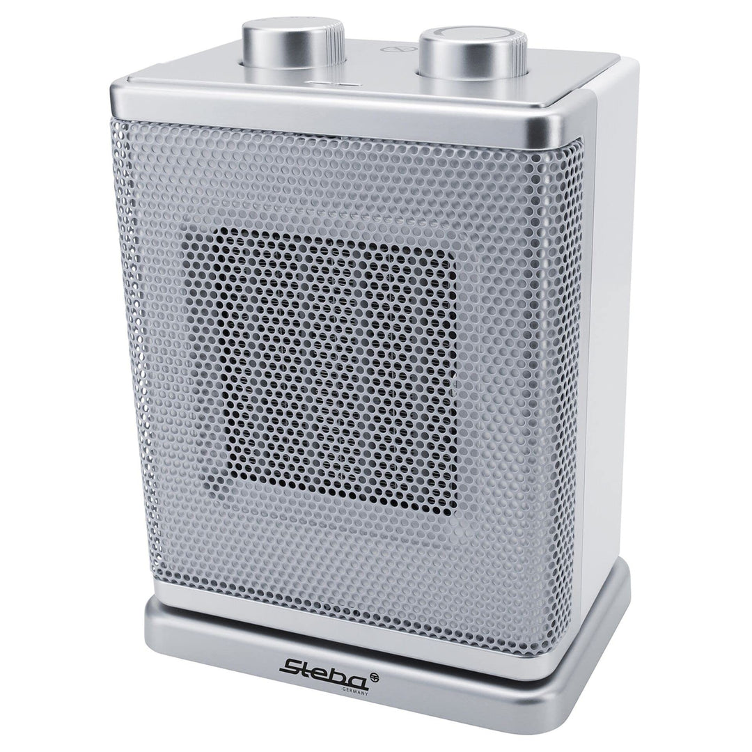 Steba Germany KH 4 | Keramik-Heizluefter | 30m² | Weiss-Silber |1800 W | Heizlüfter | Heizelemente a