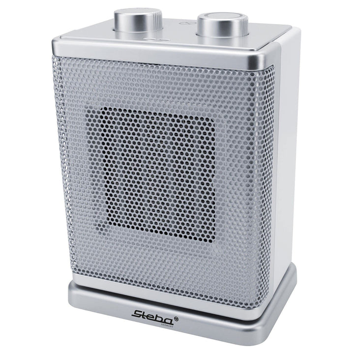 Steba Germany KH 4 | Keramik-Heizluefter | 30m² | Weiss-Silber |1800 W | Heizlüfter | Heizelemente a