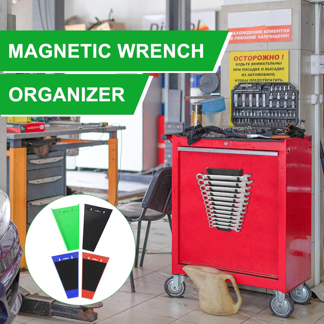 4 Stück Magnetischer Schraubenschlüssel-Organizer, Magnetischer Schraubenschlüsselhalter, ABS-Schrau