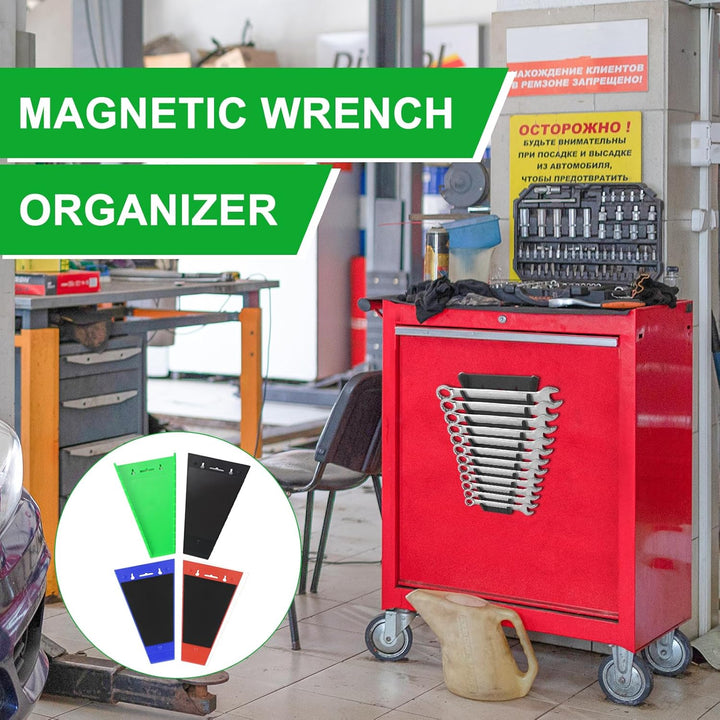 4 Stück Magnetischer Schraubenschlüssel-Organizer, Magnetischer Schraubenschlüsselhalter, ABS-Schrau