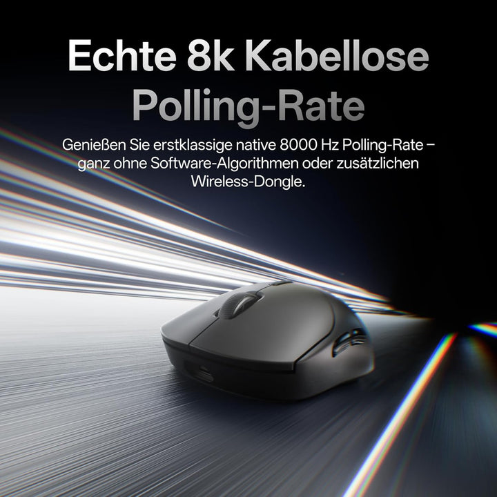 Rapoo VT2 Kabellose Gaming-Maus, 26K DPI Sensor, echte 8000Hz Abfragerate, 53g Ultraleicht, 750 Std.