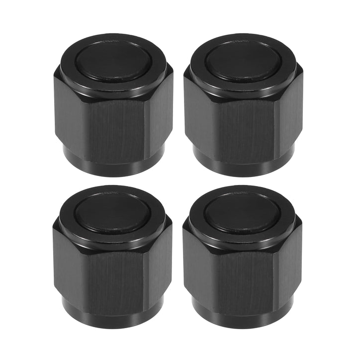 A ABSOPRO 4 Stück Universal Bördel Kappen Adapter Schwarz AN10, AN10
