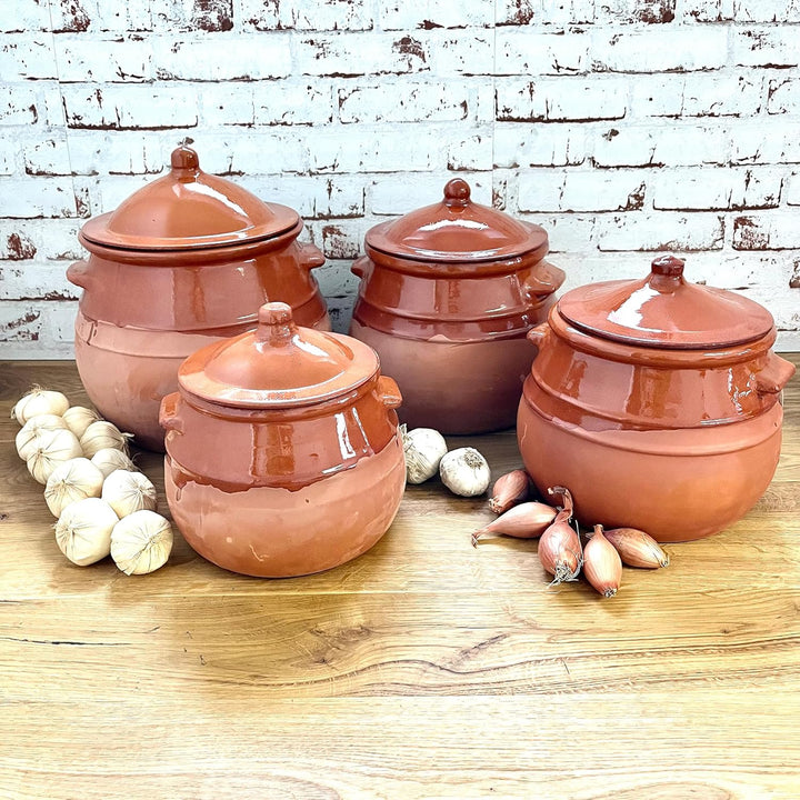 Tontopf mit Deckel 4,5 L Stewpot Eintopf - Schmortopf Antike - Tongeschirr Mittelalter - Wikinger -