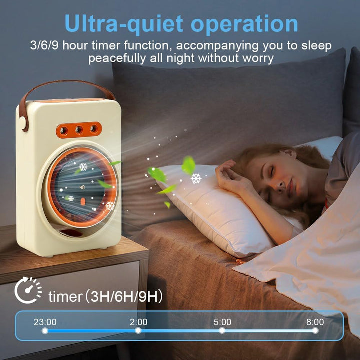 Mini Klimaanlage Mobil Portable, Ventilator Leise mit Wasserkühlung, Luftkühler mit Wasser, usb Vent