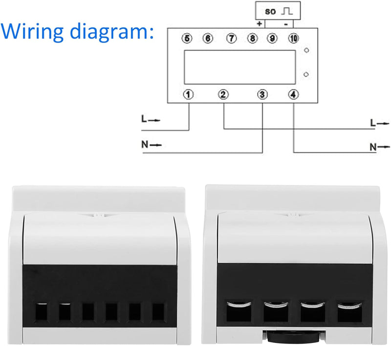 220V Digital 1-Phase 2 Draht 4P DIN-Schiene Stromzähler Elektronisches KWh-Meter(20(80) A) 20(80)a,